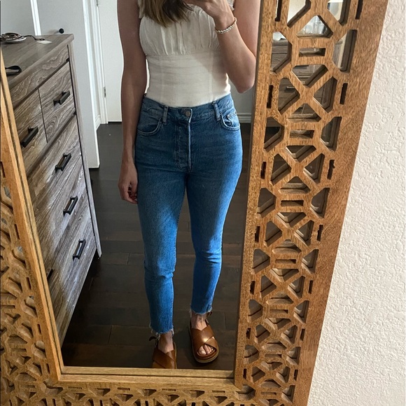 Reformation Jeans: Serena High Skinny Crop in Augusta Wash. Size 25. - Picture 3 of 4